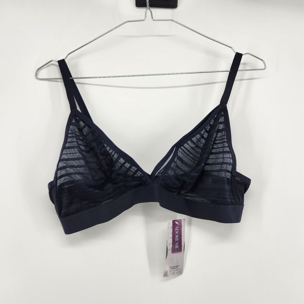 Adore Me Large Blue Tori Unlined Triangle Bra NWT